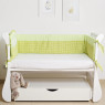 Бампер по довжині ліжечка Twins Limited 2099-TL-005, Dog & cat green, салатовий