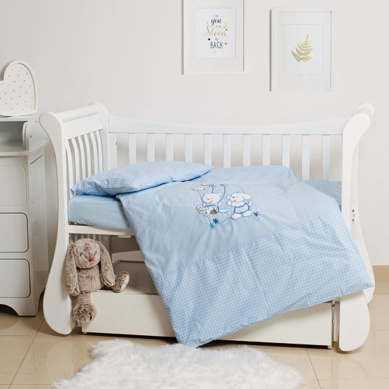 Сменная постель 3 эл Twins Limited Dog & cat голубой