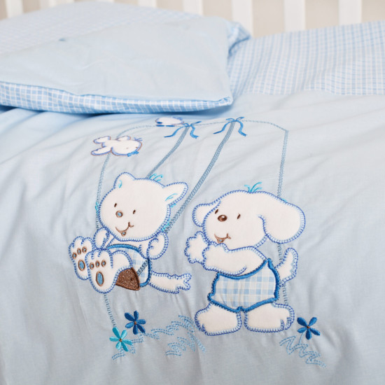 Сменная постель 3 эл Twins Limited Dog & cat голубой