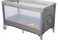 Манеж - кровать Baby Mix HR-8052 Воробышки HR-8052 Bird, grey, серый