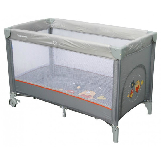 Манеж - кровать Baby Mix HR-8052 Воробышки HR-8052 Bird, grey, серый