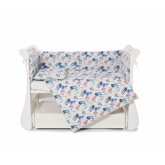 Бампер Twins Comfort line 2054-С-056, Самолетики, голубой