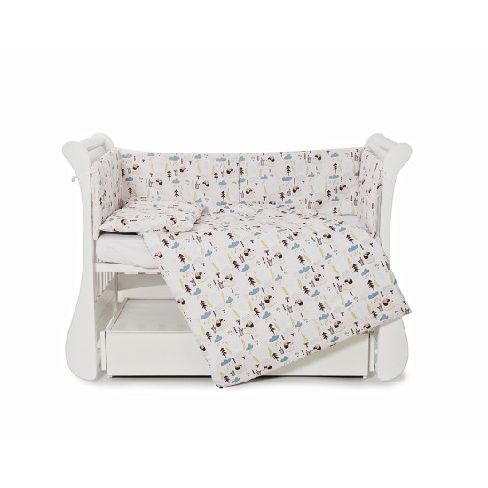 Бампер Twins Comfort line 2054-С-061, Ежики, бежевый