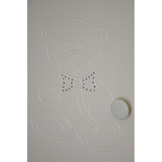 Шафа Верес №1 МДФ Ведмедик зі стразами 38.5.2.06, білий, білий