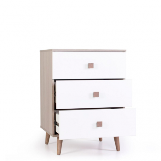 Комод Верес Нью-Йорк 600 32.2.33.2.13, капучіно/білий, білий/сірий
