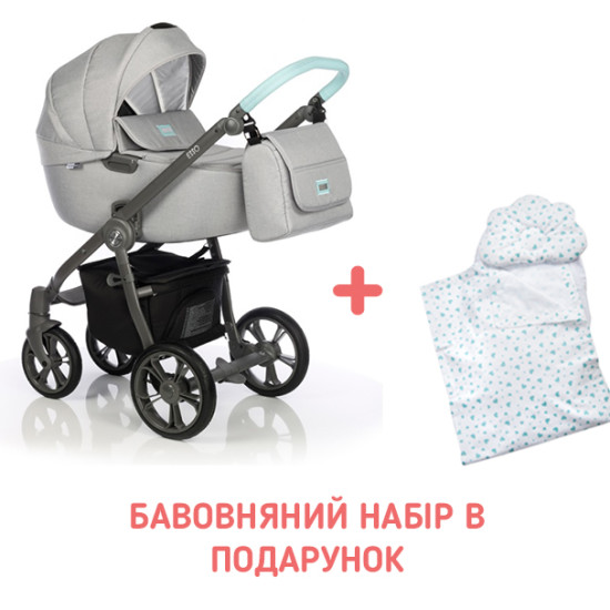 Коляска 2 в 1 Roan Esso mint, серый