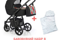 Коляска 2 в 1 Roan Esso Royal Garden, черный