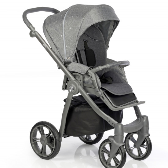 Коляска 2 в 1 Roan Esso Silver Chic, серый
