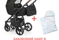 Коляска 2 в 1 Roan Esso Total Black, черный
