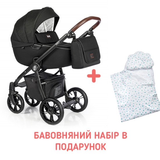 Коляска 2 в 1 Roan Esso Total Black, черный