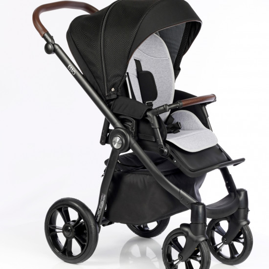 Коляска 2 в 1 Roan Esso Total Black, черный