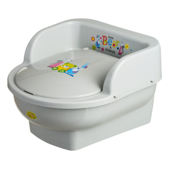 Горшок кресло Maltex Bear & Friends 5429 grey, серый