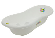 Ванная Maltex Bear & Friends 100 cm со сливом и антискользящим ковриком 5382 white, белый