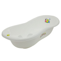 Ванная Maltex Bear & Friends 100 cm со сливом и антискользящим ковриком 5382 white, белый