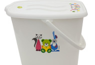 Ведерко для подгузников Maltex Bear & Friends белый