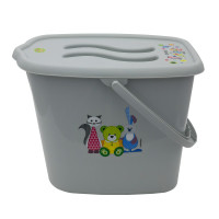 Ведерко для подгузников Maltex Bear & Friends серый