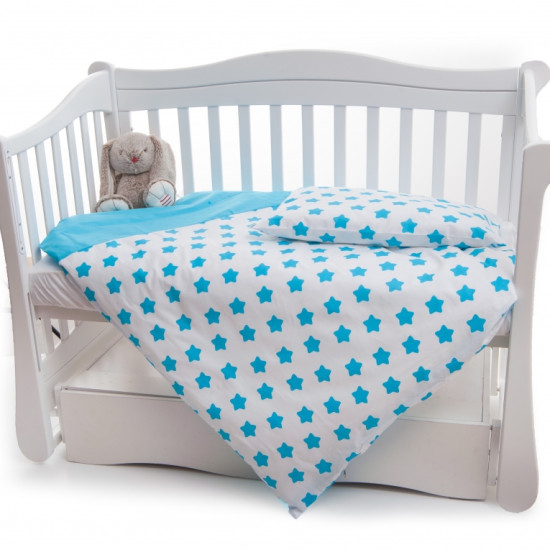 Сменная постель 2 эл Twins Premium 3027-P-061, Звездочка голубая, голубой