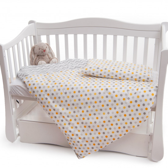 Сменная постель 2 эл Twins Premium 3027-P-069, Горошки желтые, желтый