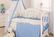 Постельный комплект 8 эл Twins Standard Basic 4050-CB-020, Горошки голубые, голубой