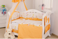 Постільний комплект в дитяче ліжко 8 ел Twins Standard Basic Горошки оранжевий