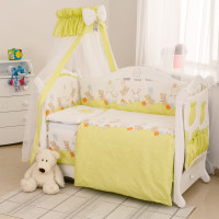 Постельный комплект 8 эл Twins Standard Basic 4050-CB-022, Горошки зеленые, зеленый