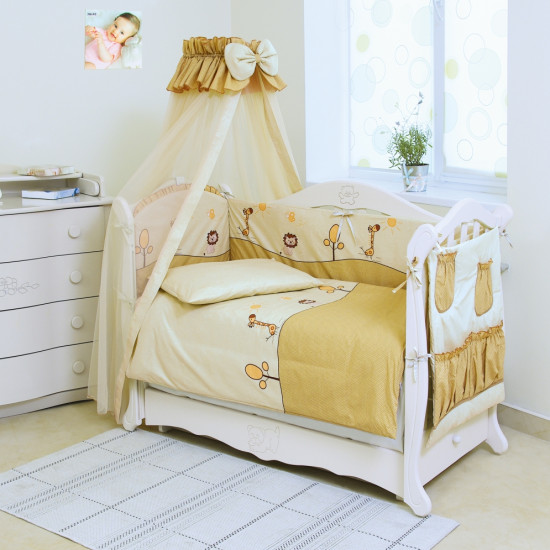 Постельный комплект 8 эл Twins Standard Basic 4050-CB-001, Африка беж, бежевый