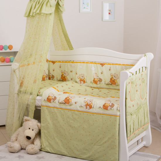 Постельный комплект 8 эл Twins Standard Basic 4050-CB-009, Медун зеленые, зеленый