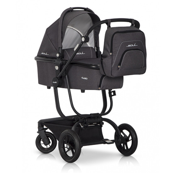 Коляска 2 в 1 EasyGo Soul (без сумки) anthracite, графіт