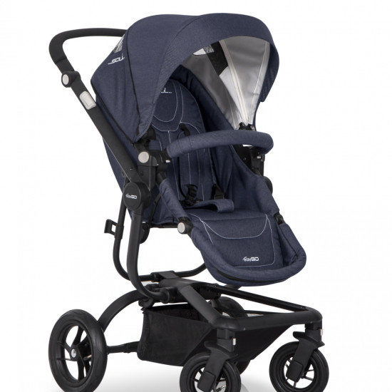 Коляска 2 в 1 EasyGo Soul (без сумки) denim, джинсовий