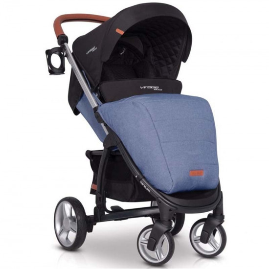 Коляска 2 в 1 EasyGo Virage Ecco denim, джинсовый