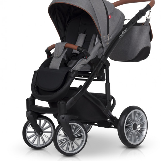 Коляска 2 в 1 Euro-Cart Delta anthracite, графит