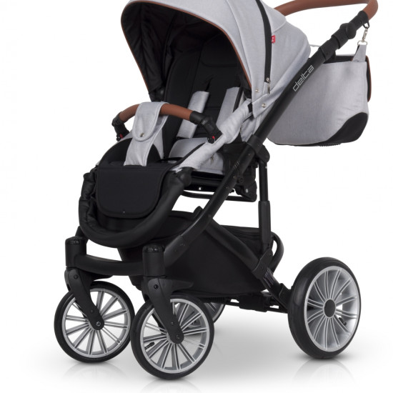 Stroller 2 in 1 EURO-CART DELTA GREY FOX, Gray