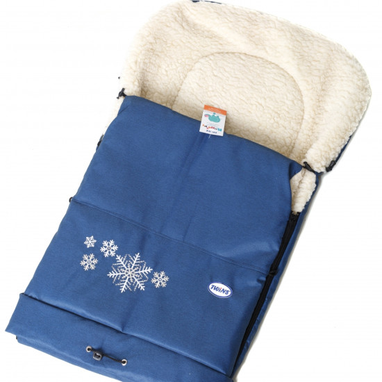 Конверт к санкам Twins Снежинка 9012-SS-09 dark blue, синий