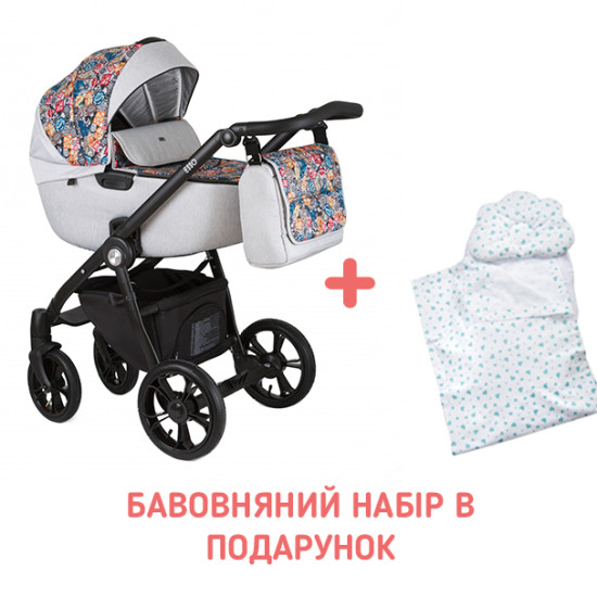 Коляска 2 в 1 Roan Esso Grey Folk, серый