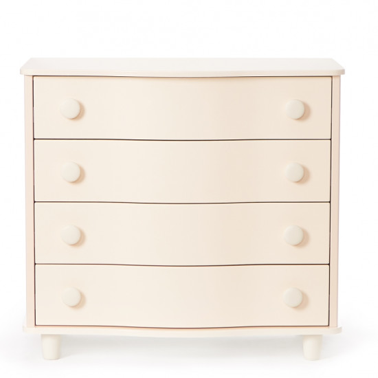 Комод Верес вигнуті фасади слонова кістка, бежевий