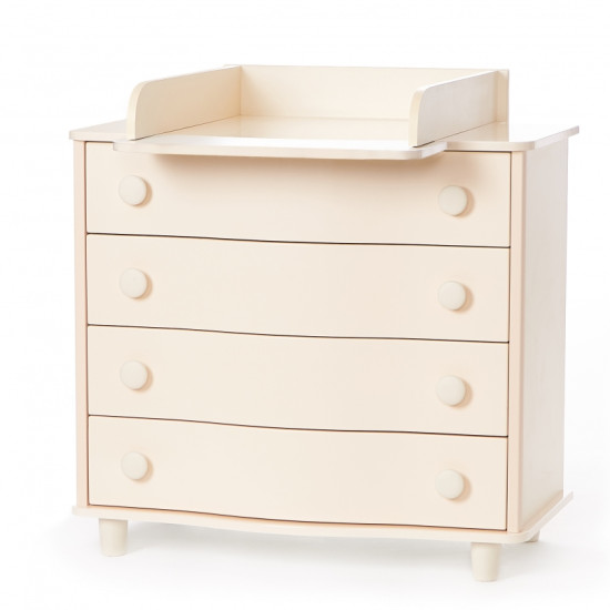 Комод Верес вигнуті фасади слонова кістка, бежевий