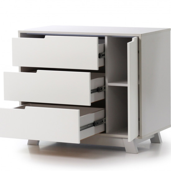 Комод Верес Манхэттен 900 33.2.32.2.15, бело / буковый, белый / беж