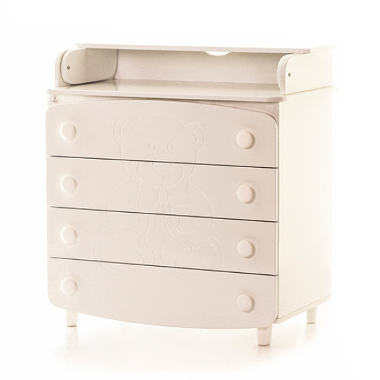 Комод-пеленатор Верес декор ведмедик 33.4.4.2.04, слонова кістка, бежевий