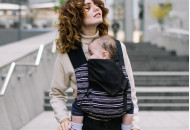 Май - слинг Love & Carry LC358, Страйп, черный