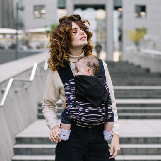 Май - слинг Love & Carry LC358, Страйп, черный