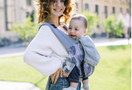 Май - слинг Love & Carry LC357, Папороть, серый