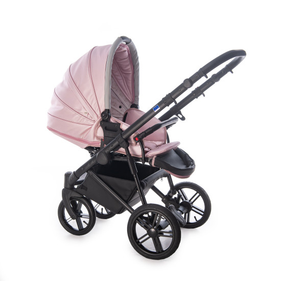 Коляска 3 в 1 Broco Avenue 06, срібний/рожевий