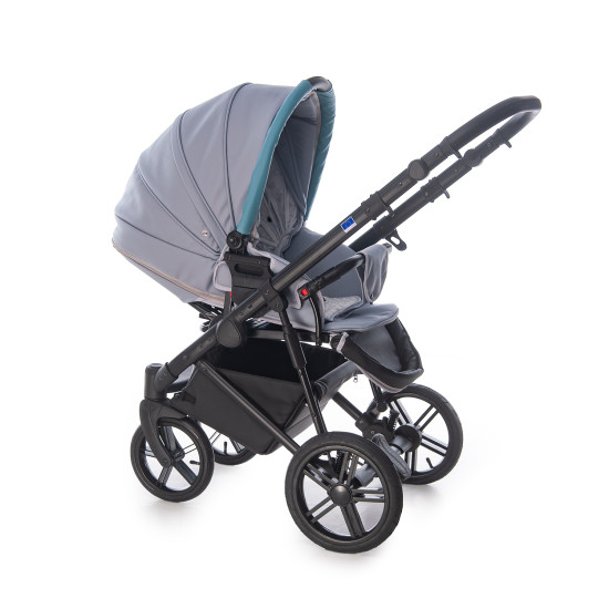 Коляска 3 в 1 Broco Avenue 08, сірий/м'ятний