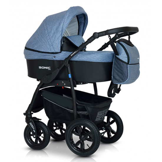 Коляска 3 в 1 Verdi Sonic Plus 07, голубий