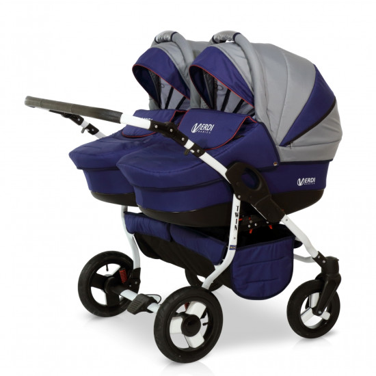Коляска для двійні Verdi Twin 01, синій