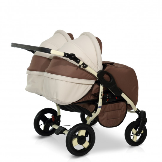 Коляска для двійні Verdi Twin 03, беж/коричневий