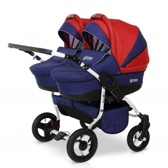 Коляска для двійні Verdi Twin 04, червоний