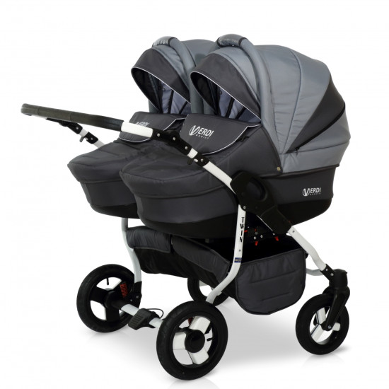 Коляска для двійні Verdi Twin 06, графіт