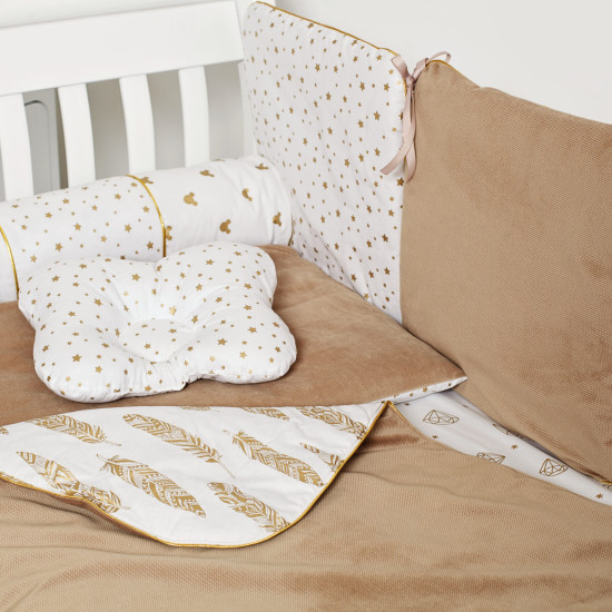 Постельный комплект 6 эл Twins Dolce Insta 2 4075-DI2-02, beige, бежевый