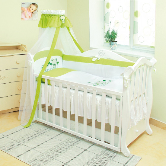 Постельный комплект 7 эл Twins Evo Лето 4073-А-018, green, зеленый